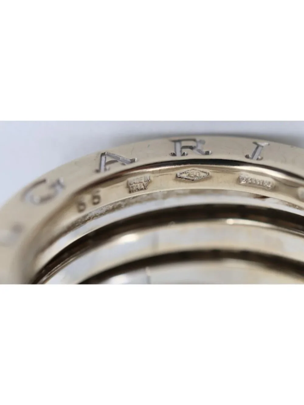 BVLGARI B.Zero1 4 Band 18K White Gold 3 Row 1.00ct Diamond Ring - Size 55 or 7